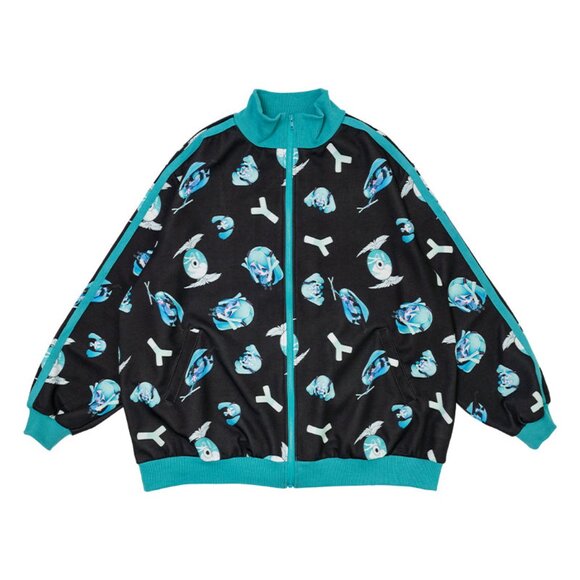 ACDC RAG x Hatsune Miku Forever Black Mint Jersey Oversized Jacket - Picture 1 of 10